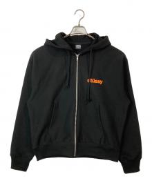 stussy（ステューシー）の古着「BUILT TOUGH ZIP HOODIE」｜ブラック