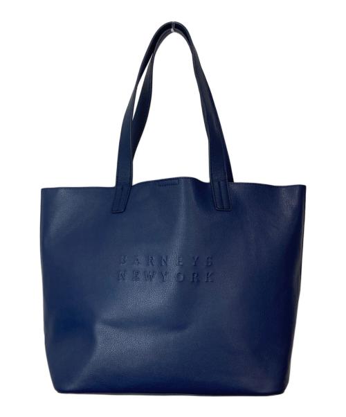 BARNEYS NEWYORK（バーニーズ・ニューヨーク）BARNEYS NEWYORK (バーニーズ・ニューヨーク) ロゴトートバッグ ネイビーの古着・服飾アイテム