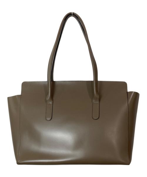 BARNEYS NEWYORK（バーニーズ・ニューヨーク）BARNEYS NEWYORK (バーニーズ・ニューヨーク) ショルダーフラップトートバッグ ブラウン×イエローの古着・服飾アイテム