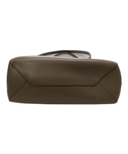 BARNEYS NEWYORK（バーニーズ・ニューヨーク）BARNEYS NEWYORK (バーニーズ・ニューヨーク) ショルダーフラップトートバッグ ブラウン×イエローの古着・服飾アイテム