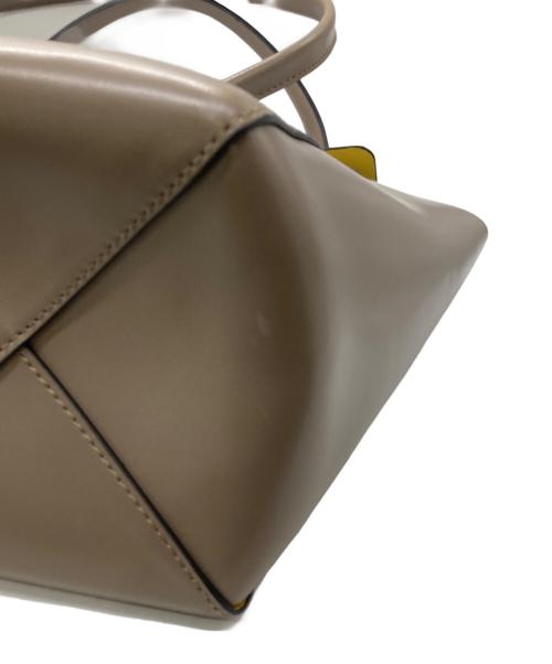 BARNEYS NEWYORK（バーニーズ・ニューヨーク）BARNEYS NEWYORK (バーニーズ・ニューヨーク) ショルダーフラップトートバッグ ブラウン×イエローの古着・服飾アイテム