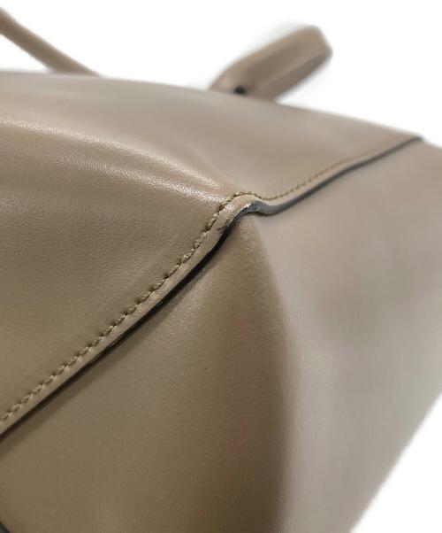 BARNEYS NEWYORK（バーニーズ・ニューヨーク）BARNEYS NEWYORK (バーニーズ・ニューヨーク) ショルダーフラップトートバッグ ブラウン×イエローの古着・服飾アイテム