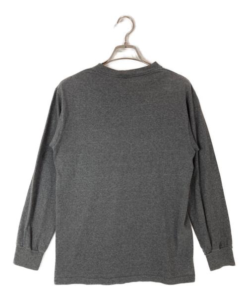 stussy（ステューシー）stussy (ステューシー) スニーカープリントロングスリーブTシャツ グレー サイズ:Sの古着・服飾アイテム