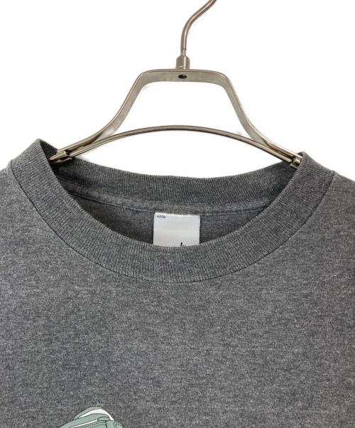 stussy（ステューシー）stussy (ステューシー) スニーカープリントロングスリーブTシャツ グレー サイズ:Sの古着・服飾アイテム
