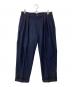 WOODBLOCK（ウッドブロック）の古着「2TUCK STRIPE WOOL TROUSER NAVY STRIPE」｜ネイビー