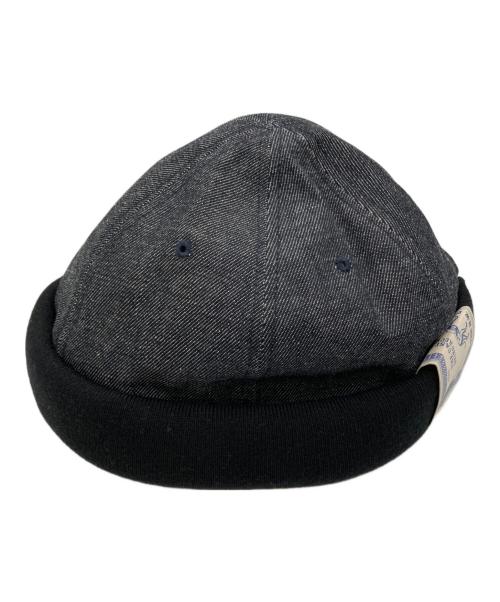 THE H.W.DOG&CO.（エイチダブリュードッグアンドコー）THE H.W.DOG&CO. (エイチダブリュードッグアンドコー) リジットデニムロールキャップ インディゴ サイズ:FREEの古着・服飾アイテム