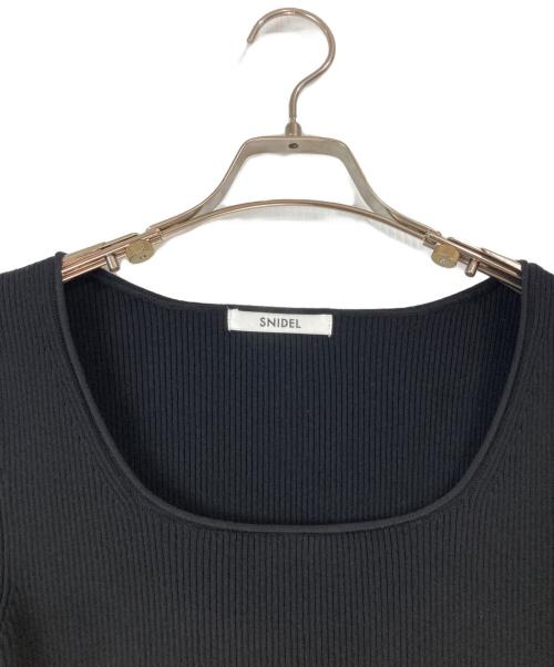 Snidel（スナイデル）Snidel (スナイデル) リブニットプルオーバー ブラック サイズ:FREE 未使用品の古着・服飾アイテム