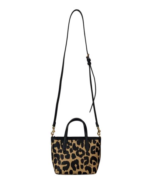 COACH（コーチ）COACH (コーチ) シティ ミニ トート バッグ・レオパード プリント ブラック×ベージュの古着・服飾アイテム