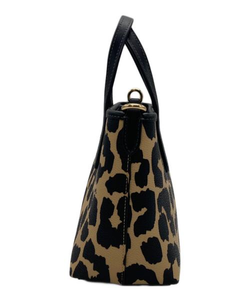 COACH（コーチ）COACH (コーチ) シティ ミニ トート バッグ・レオパード プリント ブラック×ベージュの古着・服飾アイテム