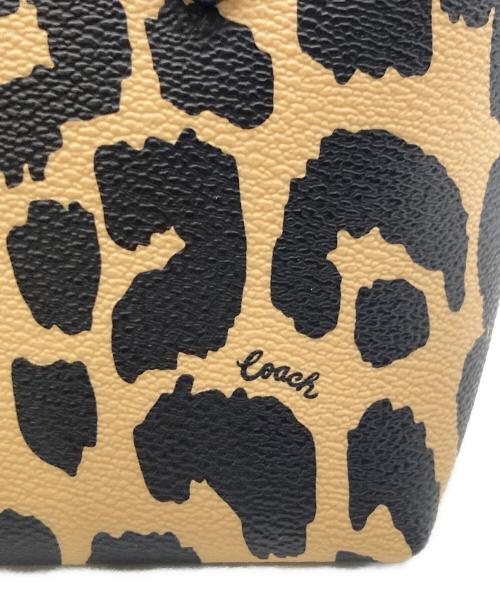 COACH（コーチ）COACH (コーチ) シティ ミニ トート バッグ・レオパード プリント ブラック×ベージュの古着・服飾アイテム