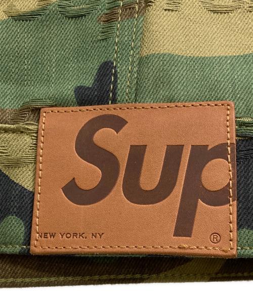SUPREME（シュプリーム）Supreme (シュプリーム) Jacquard LOGOS Denim Trucker Jacket Woodland Camo グリーン サイズ:XLの古着・服飾アイテム