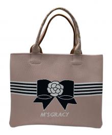 M'S GRACY（エムズグレイシー）の古着「リボン柄トートバッグ」｜ピンク