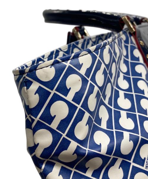 GHERARDINI（ゲラルディーニ）GHERARDINI (ゲラルディーニ) スタッズハンドル2WAYバッグ ブルーの古着・服飾アイテム