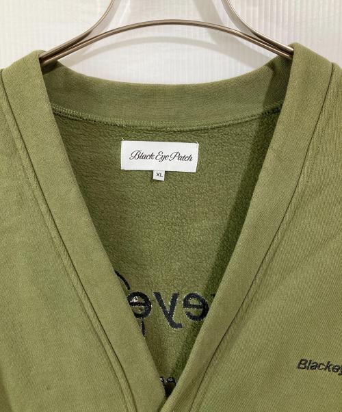 BlackEyePatch（ブラックアイパッチ）BlackEyePatch (ブラックアイパッチ) スウェットカーディガン グリーン サイズ:XLの古着・服飾アイテム