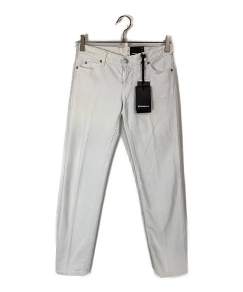 DSQUARED2（ディースクエアード）DSQUARED2 (ディースクエアード) ジェニファークロップドジーンズ ホワイト サイズ:34の古着・服飾アイテム
