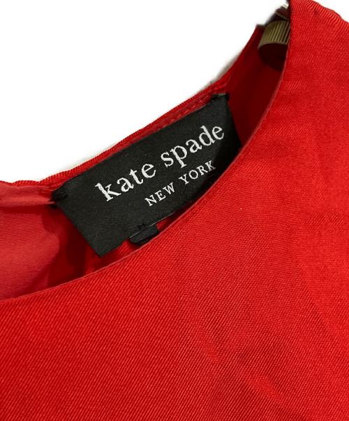 Kate Spade（ケイトスペード）Kate Spade (ケイトスペード) シルクブレンド マティーニ ドレス レッド サイズ:2の古着・服飾アイテム