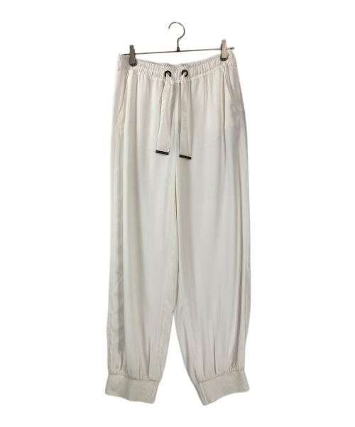 EMPORIO ARMANI（エンポリオ アルマーニ）EMPORIO ARMANI (エンポリオ アルマーニ) レーヨンイージーパンツ ホワイト サイズ:44 未使用品の古着・服飾アイテム
