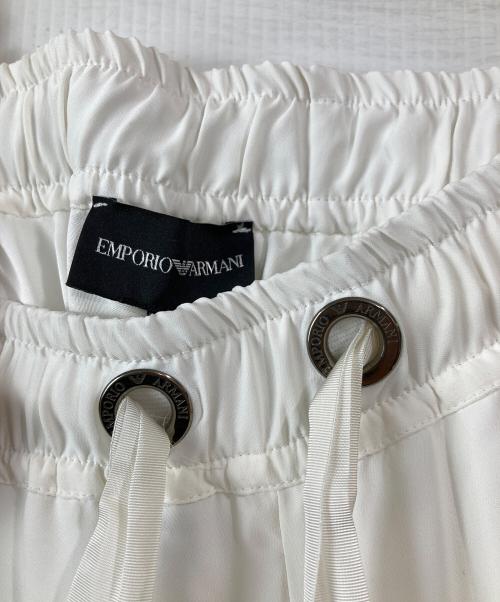 EMPORIO ARMANI（エンポリオ アルマーニ）EMPORIO ARMANI (エンポリオ アルマーニ) レーヨンイージーパンツ ホワイト サイズ:44 未使用品の古着・服飾アイテム