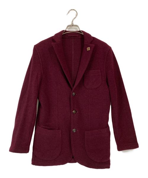 LARDINI（ラルディーニ）LARDINI (ラルディーニ) 3Bウールジャケット ワインレッド サイズ:XSの古着・服飾アイテム