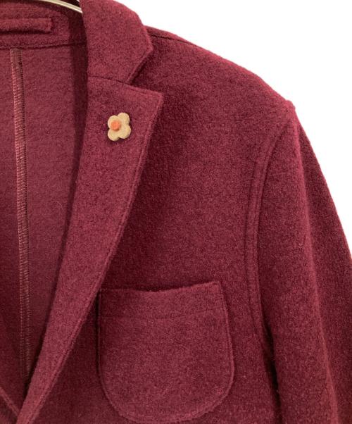 LARDINI（ラルディーニ）LARDINI (ラルディーニ) 3Bウールジャケット ワインレッド サイズ:XSの古着・服飾アイテム