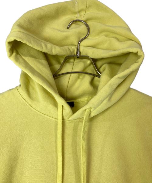 stussy（ステューシー）stussy (ステューシー) BASIC APPLIQUE HOODIE イエロー サイズ:Ⅿの古着・服飾アイテム