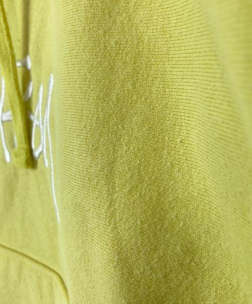 stussy（ステューシー）stussy (ステューシー) BASIC APPLIQUE HOODIE イエロー サイズ:Ⅿの古着・服飾アイテム
