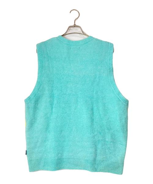 stussy（ステューシー）stussy (ステューシー) BRUSHED MOHAIR VEST ブルー サイズ:Mの古着・服飾アイテム