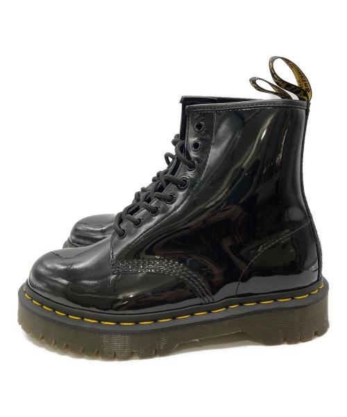 Dr.Martens（ドクターマーチン）Dr.Martens (ドクターマーチン) エナメル8ホールブーツ ブラック サイズ:UK7の古着・服飾アイテム