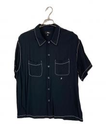 stussy（ステューシー）の古着「Contrast Pick Stitched Shirt」｜ブラック