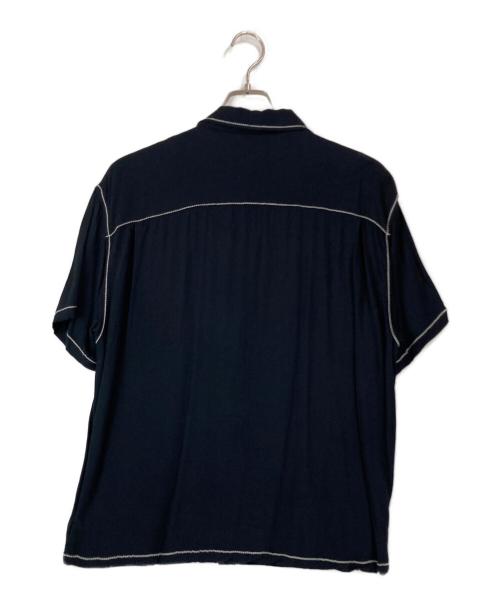 stussy（ステューシー）stussy (ステューシー) Contrast Pick Stitched Shirt ブラック サイズ:Mの古着・服飾アイテム