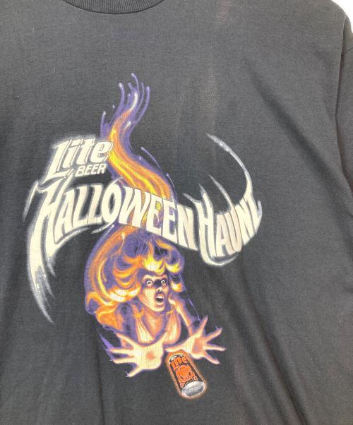 HOLOUBEX（ホロウベック）HOLOUBEX (ホロウベック) ライトビール アドバタイジングTシャツ ブラック サイズ:XLの古着・服飾アイテム