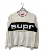 SUPREMEシュプリーム）の古着「Piping Crewneck」｜ホワイト