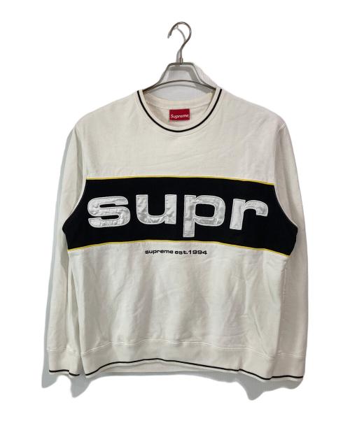 SUPREME（シュプリーム）SUPREME (シュプリーム) Piping Crewneck ホワイト サイズ:Mの古着・服飾アイテム