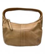 COACHコーチ）の古着「レザーワンショルダーバッグ」｜ベージュ