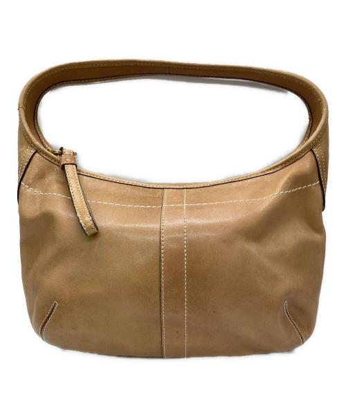 COACH（コーチ）COACH (コーチ) レザーワンショルダーバッグ ベージュの古着・服飾アイテム