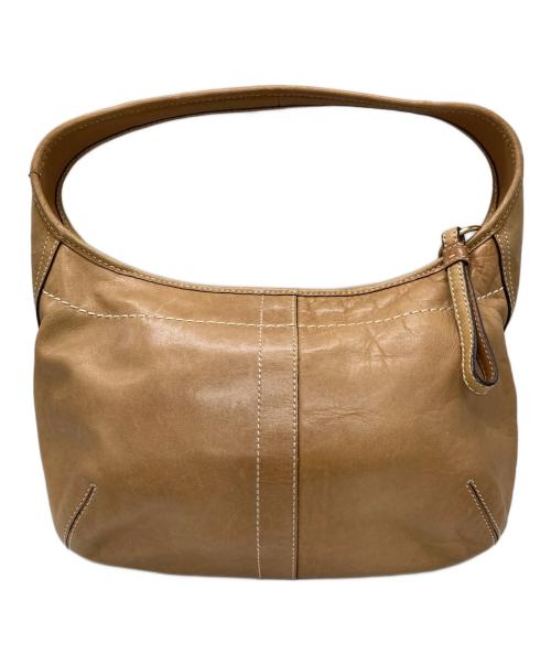 COACH（コーチ）COACH (コーチ) レザーワンショルダーバッグ ベージュの古着・服飾アイテム