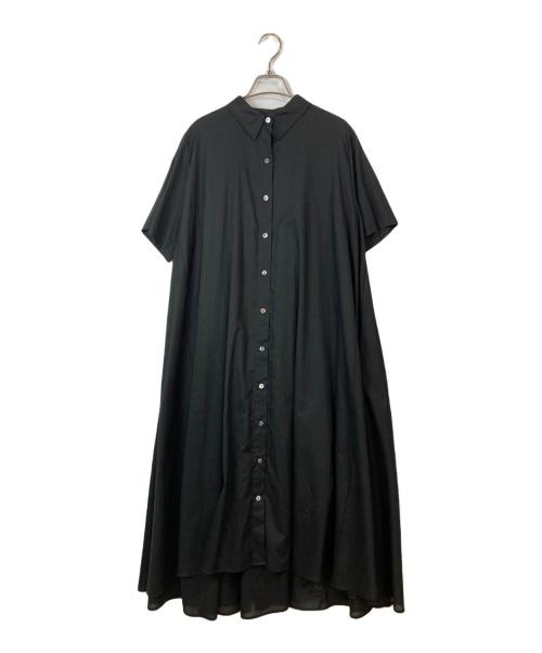 mizuiro-ind（ミズイロインド）mizuiro-ind (ミズイロインド) 半袖シャツワンピース ブラック サイズ:FREEの古着・服飾アイテム