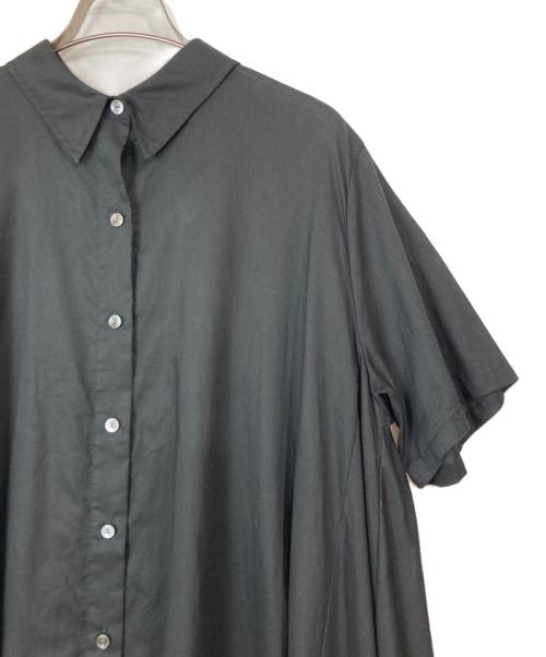 mizuiro-ind（ミズイロインド）mizuiro-ind (ミズイロインド) 半袖シャツワンピース ブラック サイズ:FREEの古着・服飾アイテム