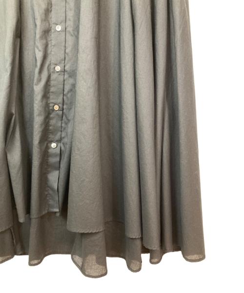mizuiro-ind（ミズイロインド）mizuiro-ind (ミズイロインド) 半袖シャツワンピース ブラック サイズ:FREEの古着・服飾アイテム