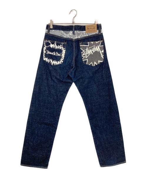 stussy（ステューシー）stussy (ステューシー) プリントデニムパンツ インディゴ サイズ:30の古着・服飾アイテム