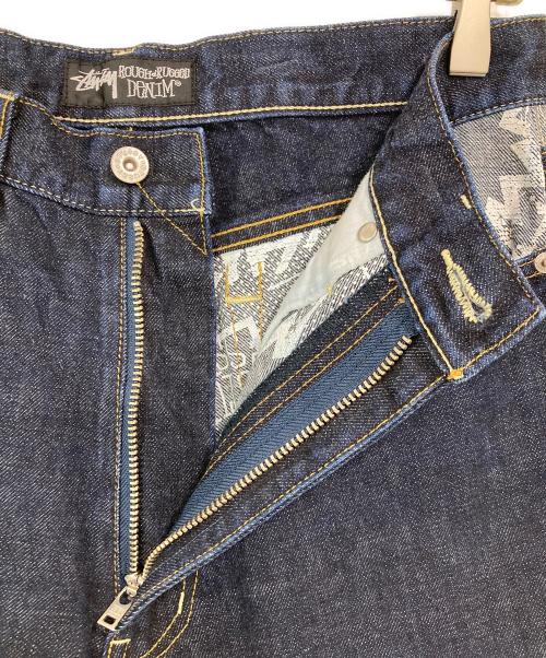 stussy（ステューシー）stussy (ステューシー) プリントデニムパンツ インディゴ サイズ:30の古着・服飾アイテム