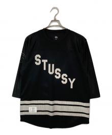 stussy（ステューシー）の古着「メッシュフットボールシャツ」｜ブラック