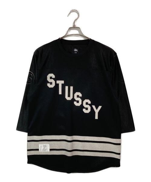 stussy（ステューシー）stussy (ステューシー) メッシュフットボールシャツ ブラック サイズ:Ｍの古着・服飾アイテム