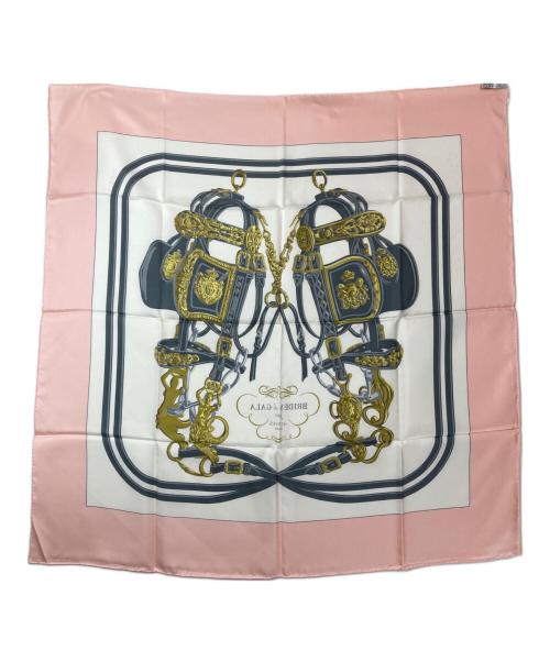 HERMES（エルメス）HERMES (エルメス) シルクスカーフ ピンク サイズ:90の古着・服飾アイテム