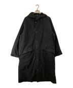 ATONエイトン）の古着「ASAKO NYLON HOODED COAT」｜ブラック