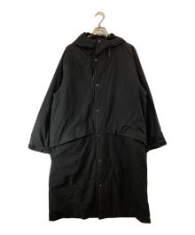 ATON（エイトン）の古着「ASAKO NYLON HOODED COAT」｜ブラック