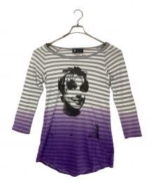 Hysteric Glamour（ヒステリックグラマー）の古着「グラデーションボーダーワンピース」｜グレー×パープル
