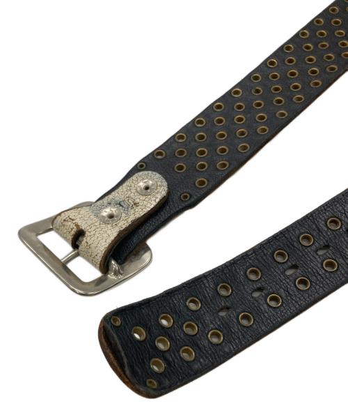 Hysteric Glamour（ヒステリックグラマー）Hysteric Glamour (ヒステリックグラマー) BALTAZAR (バルタザール) スタッズベルト ホワイト×ブラックの古着・服飾アイテム