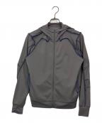 san san gearサンサンギア）の古着「OVERLOCK MESH ZIP-UP」｜グレー