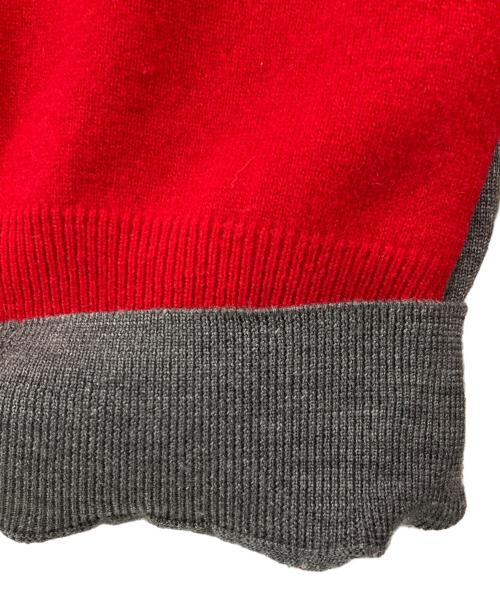 COMME des GARCONS（コムデギャルソン）COMME des GARCONS (コムデギャルソン) 06AW ペルソナ期 レイヤードカーディガン グレー×レッド サイズ:Sの古着・服飾アイテム